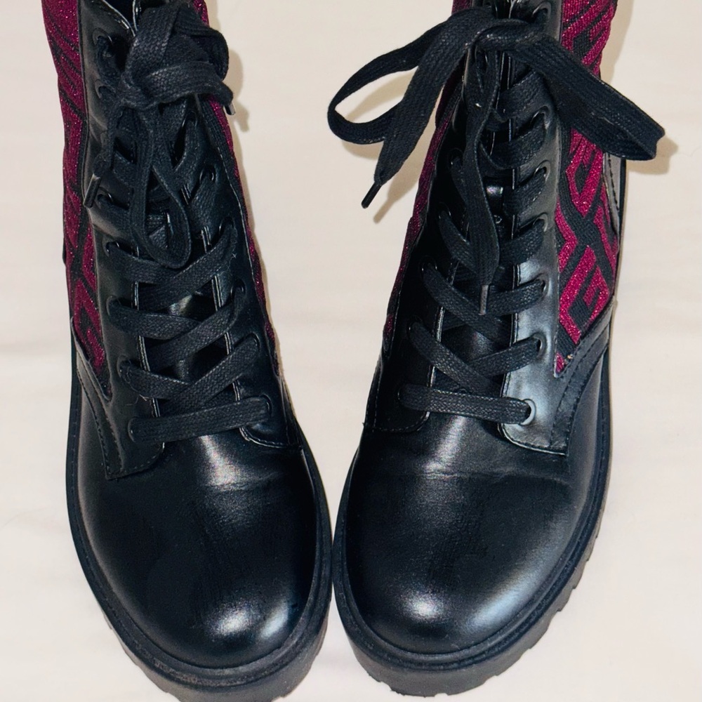 Guess- Black and Burgundy Women's Boots
